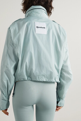 Reebok x Victoria Beckham Appliquéd Shell Jacket - Gray green