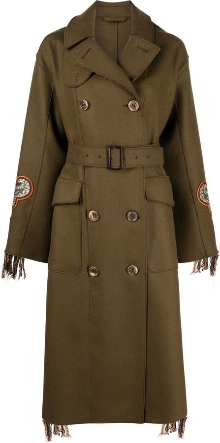 karla merino wool longline trench coat