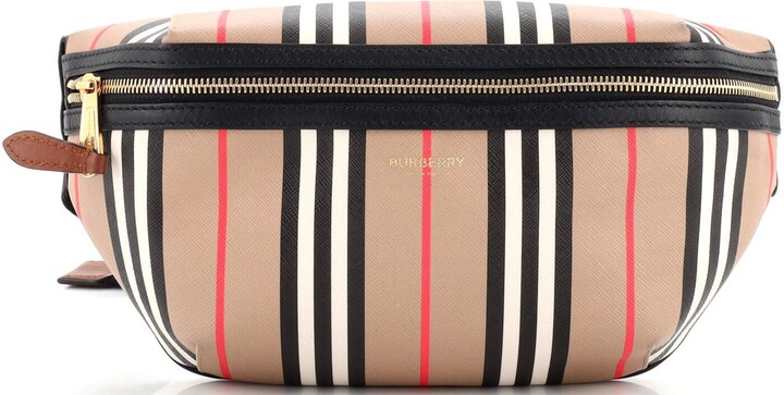 Burberry Sonny Icon Stripe E-Canvas Belt Bag - ShopStyle
