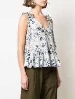 Thumbnail for your product : Jason Wu Tie-Shoulder Printed Blouse