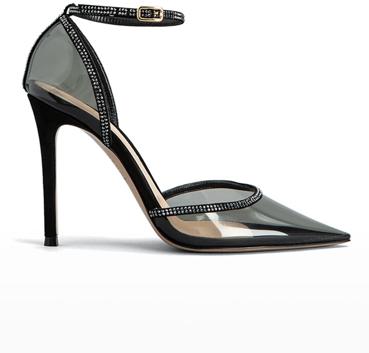 black pumps with ankle strap