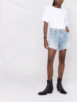 Thumbnail for your product : R 13 Raw-Cut Cotton Denim Shorts