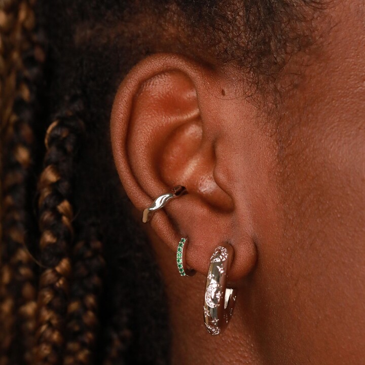 ASTRID & MIYU Elemental Ear Cuff in Silver ShopStyle Jewellery