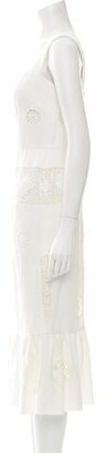 Dolce & Gabbana Square Neckline Midi Length Dress White