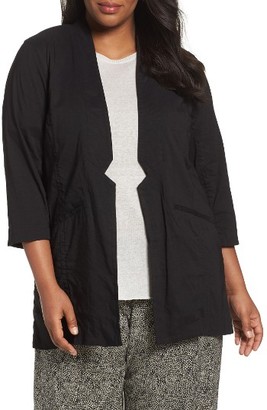 Eileen Fisher Plus Size Women's Organic Linen Blend Jacket