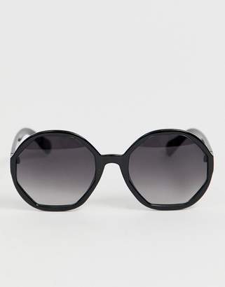 A. J. Morgan AJ Morgan oversized octagon sunglasses in black