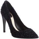 Thumbnail for your product : Christian Dior navy and black velvet pumps