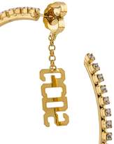 Thumbnail for your product : GCDS crystal embellished hoop earrings