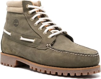 Timberland Two-Tone Lace-Up Leather Boots - ShopStyle