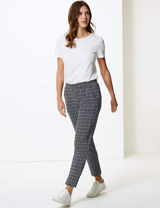 Marks and Spencer Chevron Jersey Peg Trousers