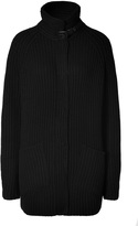 Thumbnail for your product : Iris von Arnim Cashmere Ribbed Cardigan in Nero