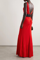 Thumbnail for your product : Alexander McQueen Ruched Stretch-jersey Gown