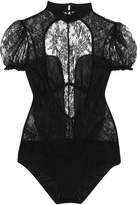 Thumbnail for your product : I.D. Sarrieri Dans Tes Bras Lace Bodysuit - Black