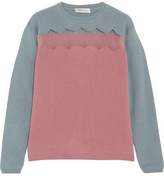 Valentino Tulle-Paneled Wool And Cashmere-Blend Sweater