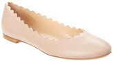 Thumbnail for your product : Chloé Lauren Scalloped Leather Ballerina Flat