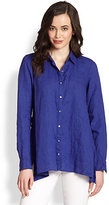 Thumbnail for your product : Eileen Fisher Linen Button-Front Shirt
