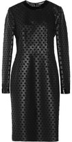 Thumbnail for your product : Tom Ford Laser-Cut Leather And Silk-Organza Dress