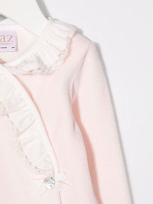 Paz Rodriguez Bow-Detail Velour Pajama