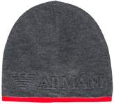 Thumbnail for your product : Emporio Armani Kids contrast trim beanie