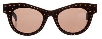 Italia Independent Studded Velvet Sunglasses