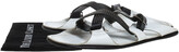 Thumbnail for your product : Versace White Leather Crossover Slide Sandals Size 43