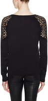 Thumbnail for your product : Shae Cotton Cashmere Lace Sleeve Sweater