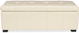 Thumbnail for your product : Ballston Leather Tufted Storage Bench, Direct Ships for just $9.95