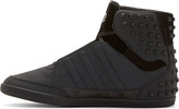Thumbnail for your product : Y-3 Black Leather Studded Honja High-Top Sneakers