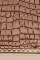 Thumbnail for your product : Givenchy Medium Pandora bag in taupe croc-effect leather and suede