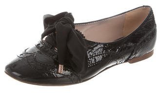 Mulberry Lace-Up Patent Oxfords