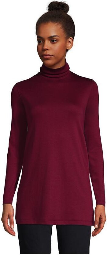 women's cotton turtleneck tunic