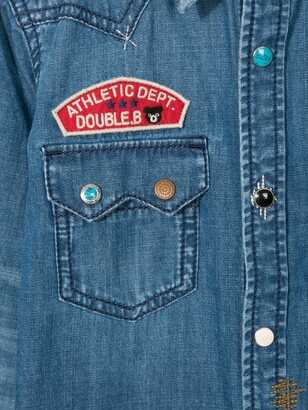 Mikihouse Patch Embroidered Denim Shirt