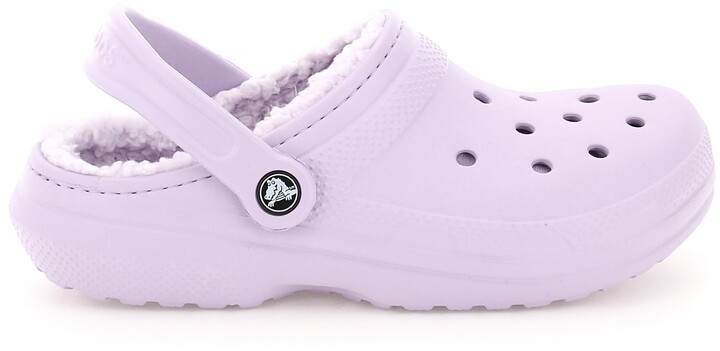 lavender fluffy crocs