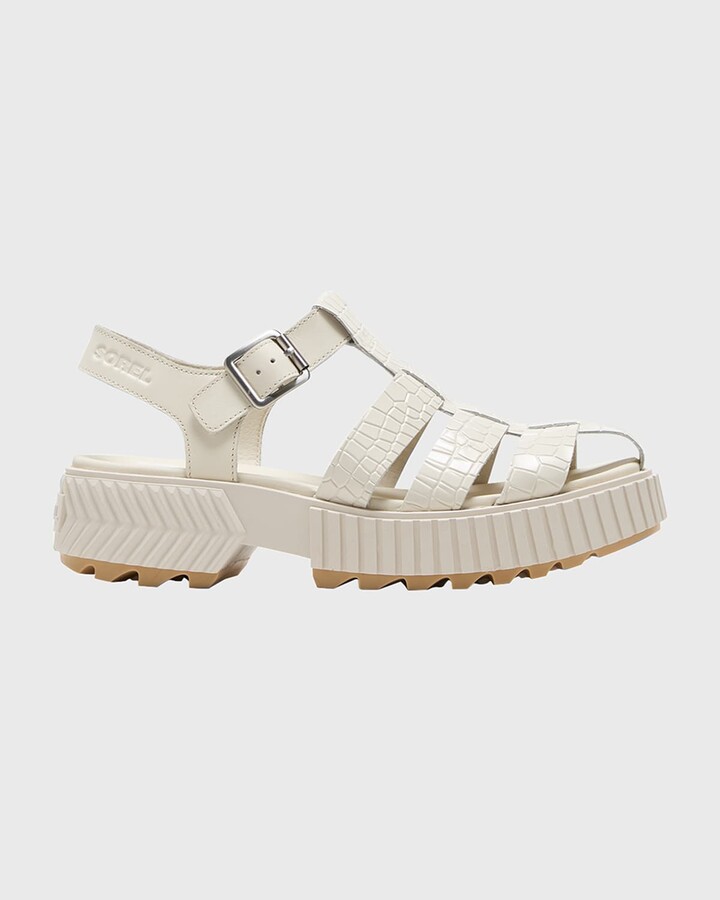 Sorel Ona Embossed Leather Fisherman Sandals