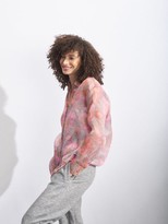 Thumbnail for your product : Raey Watercolour Floral-print Silk-organza Shirt - Pink Print