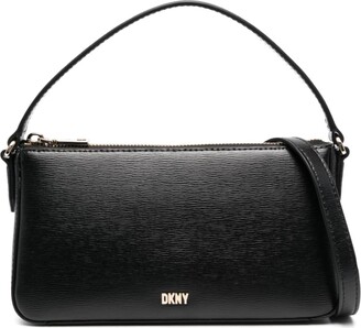 DKNY, Red, black, & white rectangular shape crossbody purse with