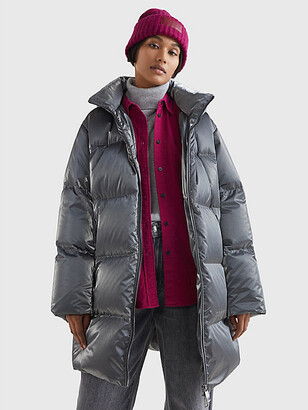 Tommy Hilfiger Hooded Metallic Down-Filled Puffer Coat - ShopStyle