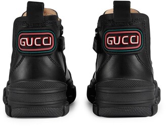 Gucci Children Logo Patch Ankle Boots