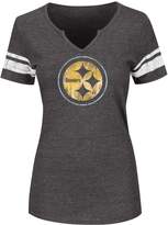 Majestic Go For Two Jersey Top - Pittsburgh Steelers Heather