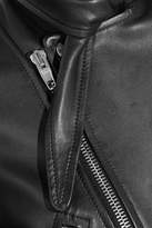 Thumbnail for your product : Balenciaga Scarf Leather Biker Jacket - Black