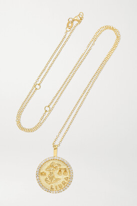 Anita Ko Zodiac Large 18-karat Gold Diamond Necklace - Taurus