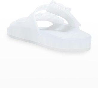 Balenciaga Mallorca Transparent Dual-Buckle Slide Sandals
