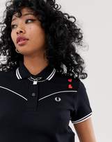 Thumbnail for your product : Fred Perry x Amy Winehouse Foundation embroidered heart polo-Black