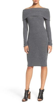 Women's Nsr Off The Shoulder Body-Con Sweater Dress