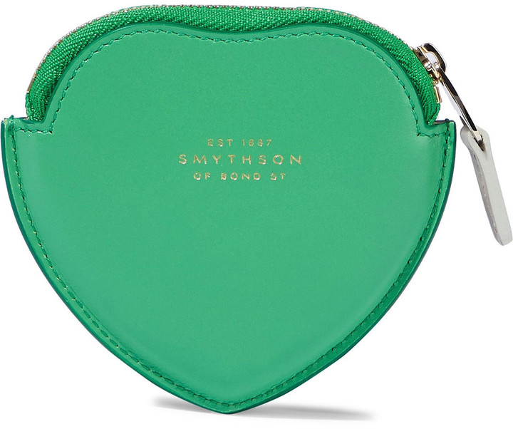Smythson Panama Smooth And Textured-leather Coin Purse - ShopStyle