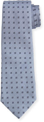 Isaia Woven Floral Silk Tie