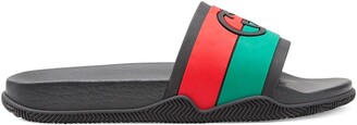 Gucci Interlocking G slide sandals - ShopStyle Shoes