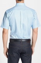 Thumbnail for your product : Peter Millar 'Nanoluxe' Regular Fit Wrinkle Free Short Sleeve Check Oxford Sport Shirt