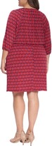 Thumbnail for your product : London Times Tie Neck Cold Shoulder Geometric Print Sheath Dress
