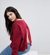 Thumbnail for your product : ASOS Curve Off Shoulder Boxy Sweatshirt With Split Back